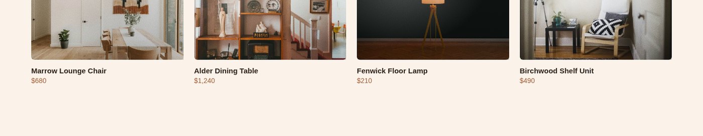 Marrow & Co. Furniture — detail view